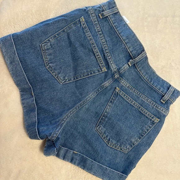 AMERICAN APPAREL HIGH RISE JEAN SHORTS - Picture 2 of 6